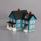 MTH 30-9046 O Gauge Assembled Farm House Blue W/Gray Shutters LN/Box