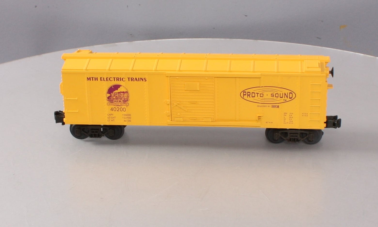 MTH 40200 ProtoSound O Gauge Box Car w/Shifting Freight Sound #40200 LN/Box