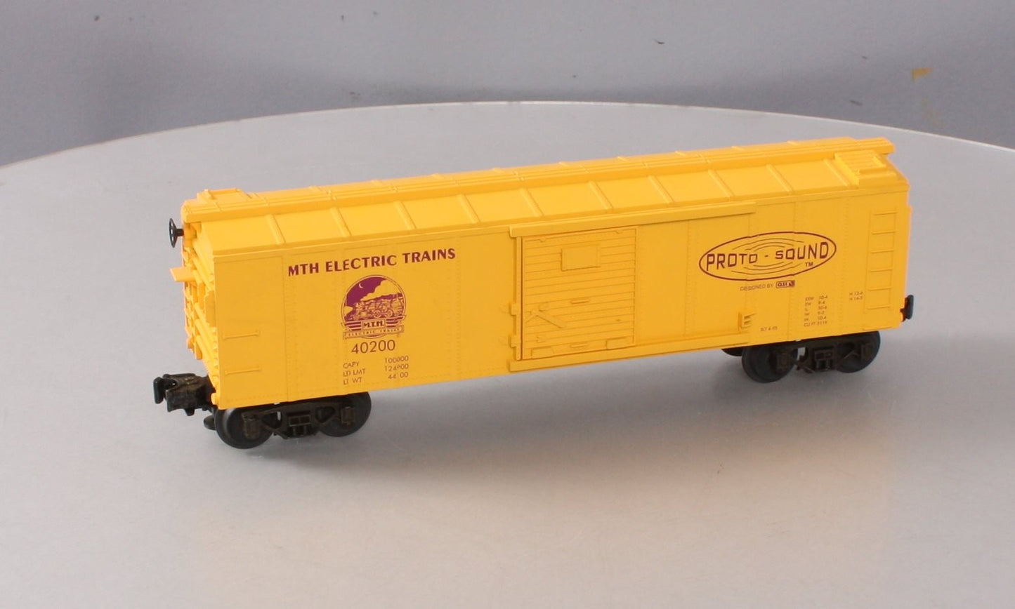 MTH 40200 ProtoSound O Gauge Box Car w/Shifting Freight #40200 Sound LN/Box