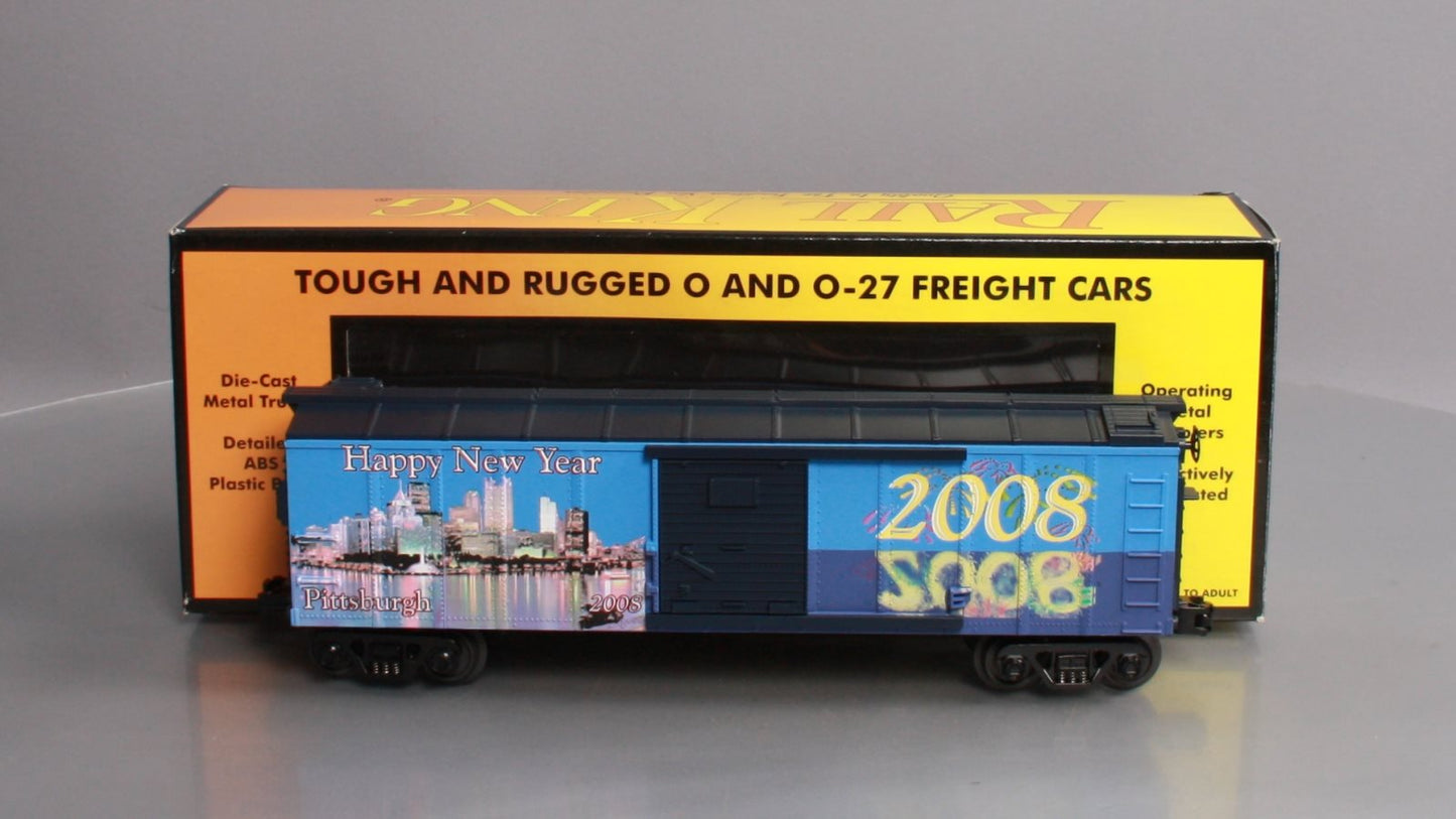 MTH 30-74461 O New Years 2008 Box Car LN/Box
