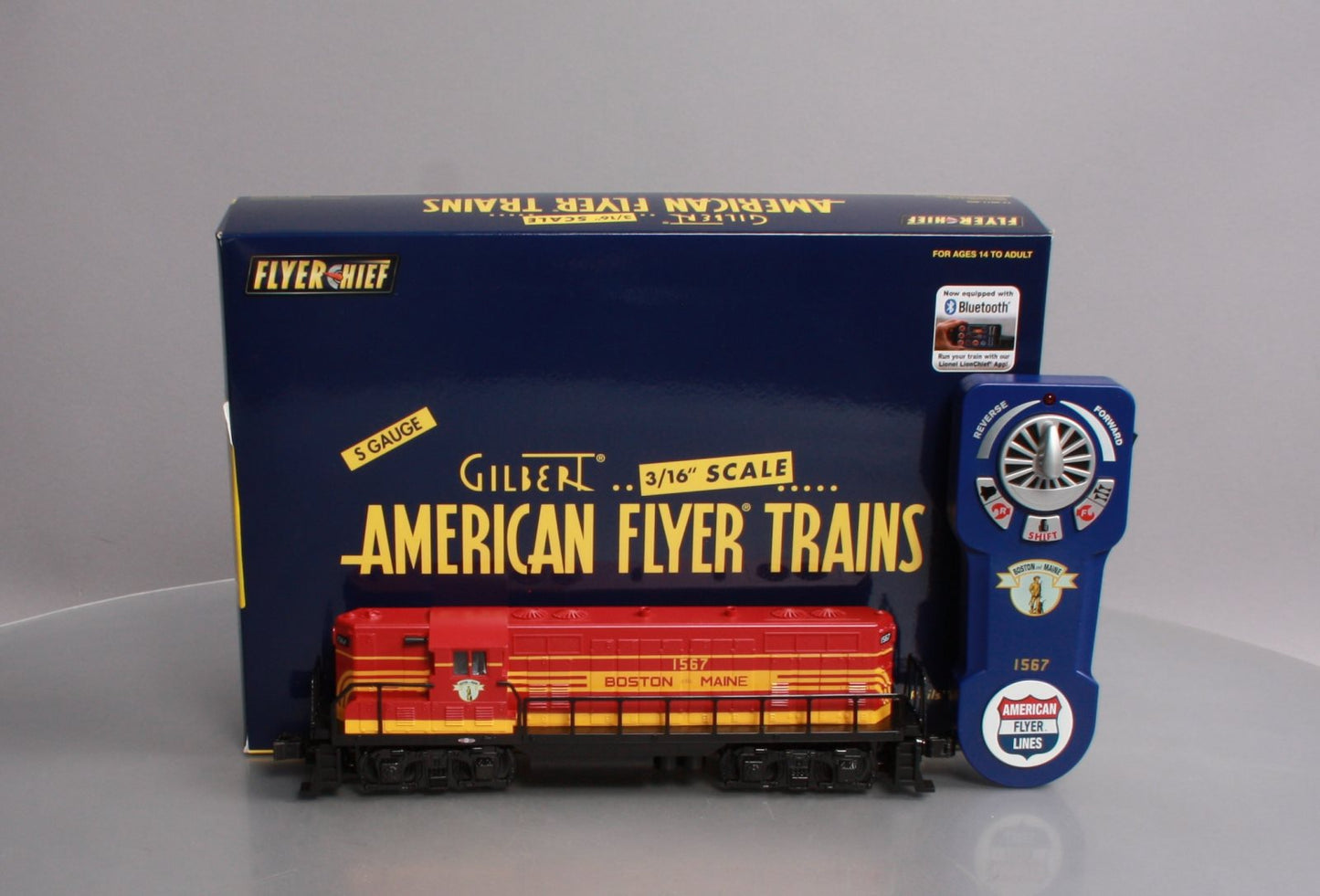 American Flyer 6-44115 S B&M PG7 Diesel Locomotive #1567 with FlyerChief LN/Box