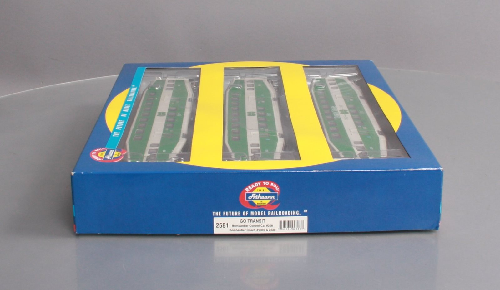 Athearn 2581 HO Scale GO Transit Bombardier Passenger Cars #200 #2307 #2330 LN/Box