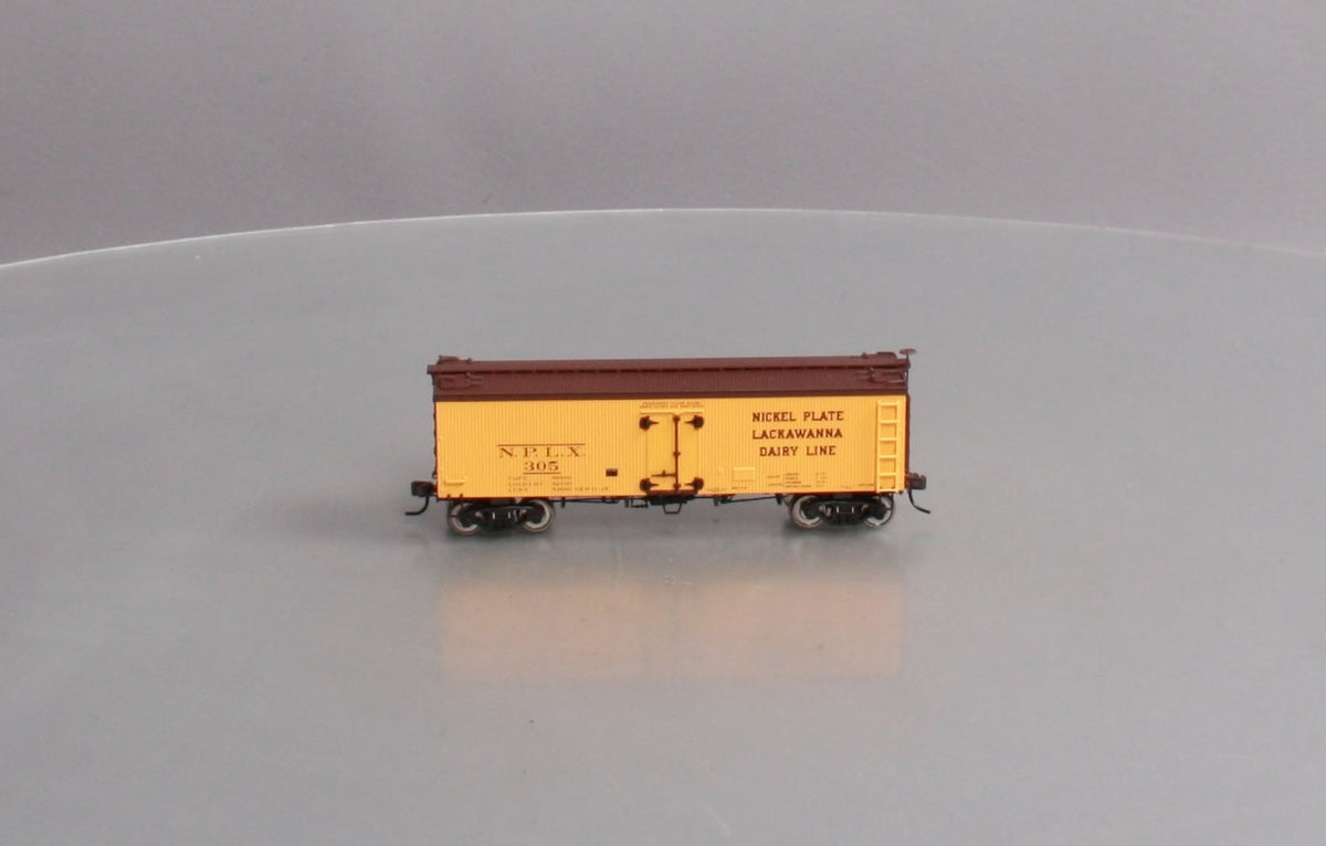 Atlas 6113-2  HO Scale DLW 36' Nickel Plate Wood Refrigerator Car #305 LN/Box