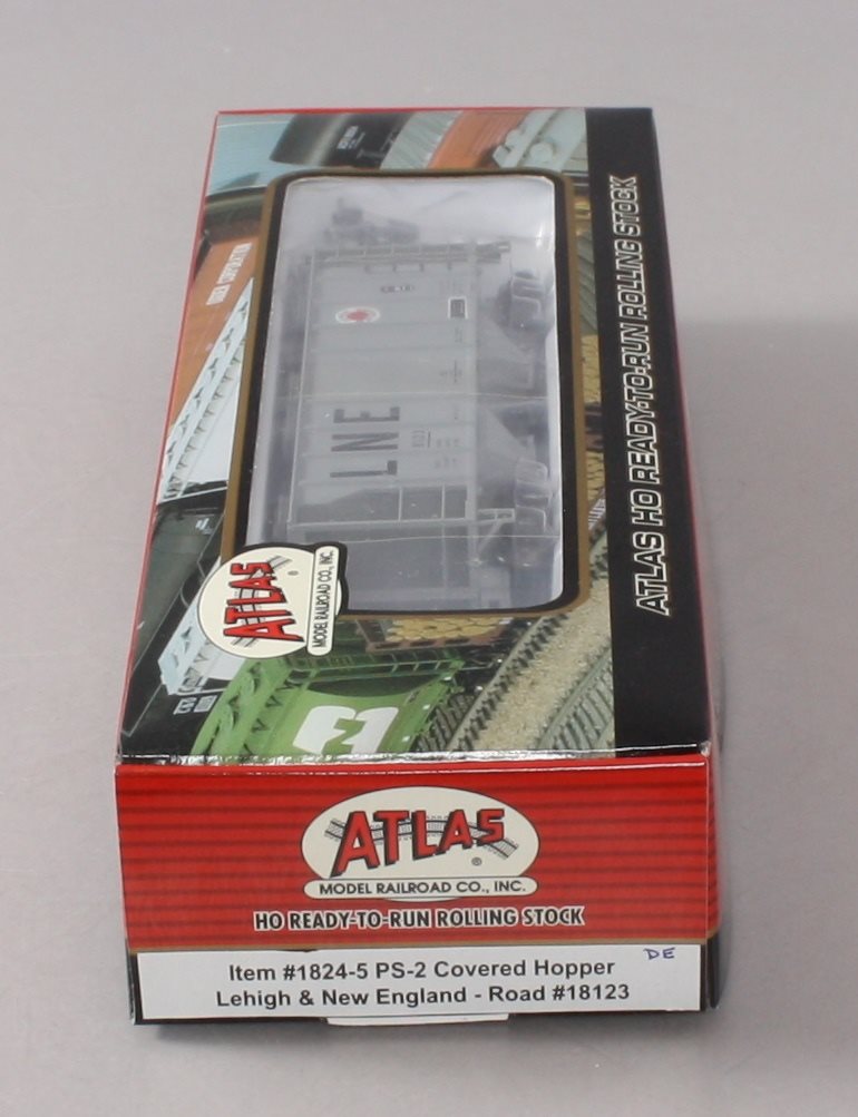 Atlas 1824-5 HO Scale Lehigh & New England PS-2 Covered Hopper #18123 MT/Box