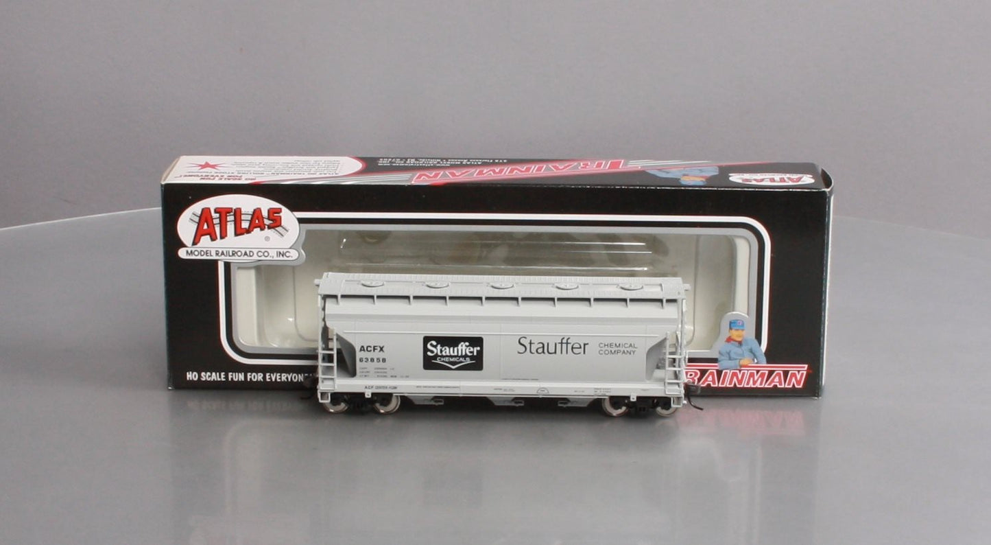 Atlas 944A HO Stauffer Chemical Company Trainman ACF 3560 Covered Hopper #63858