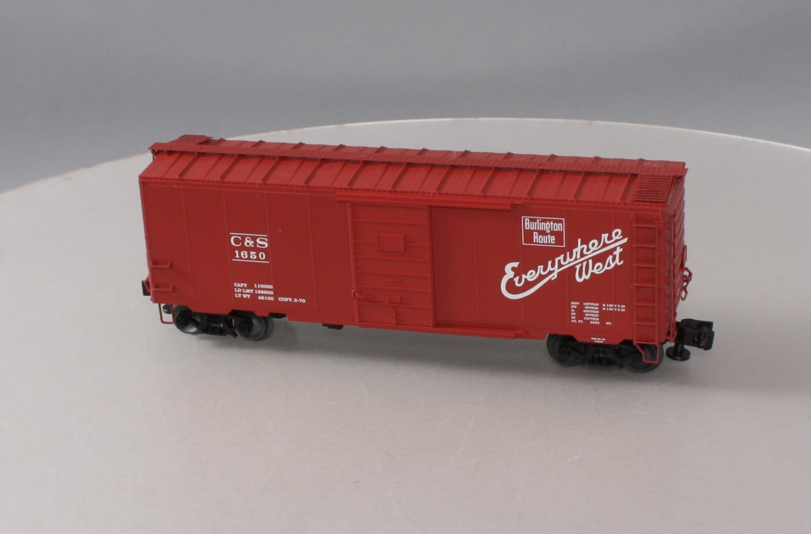 Lionel 6-83568 O Burlington Grain Door PS-1 Boxcar #1650 NIB