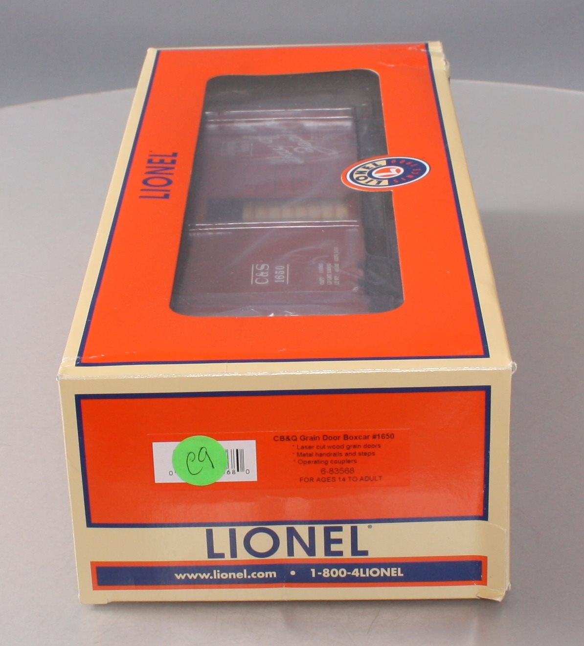 Lionel 6-83568 O Burlington Grain Door PS-1 Boxcar #1650 NIB