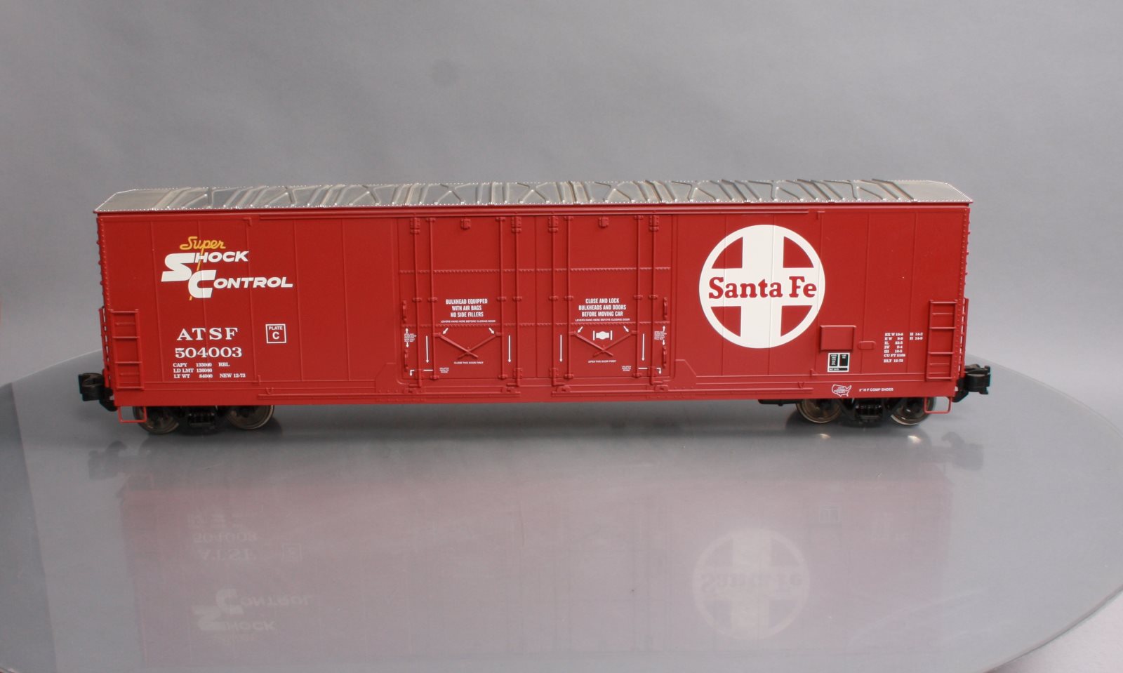 Aristo-Craft 50002 ATSF 53' Evans Double Door Boxcar #504003 - Metal Wheels