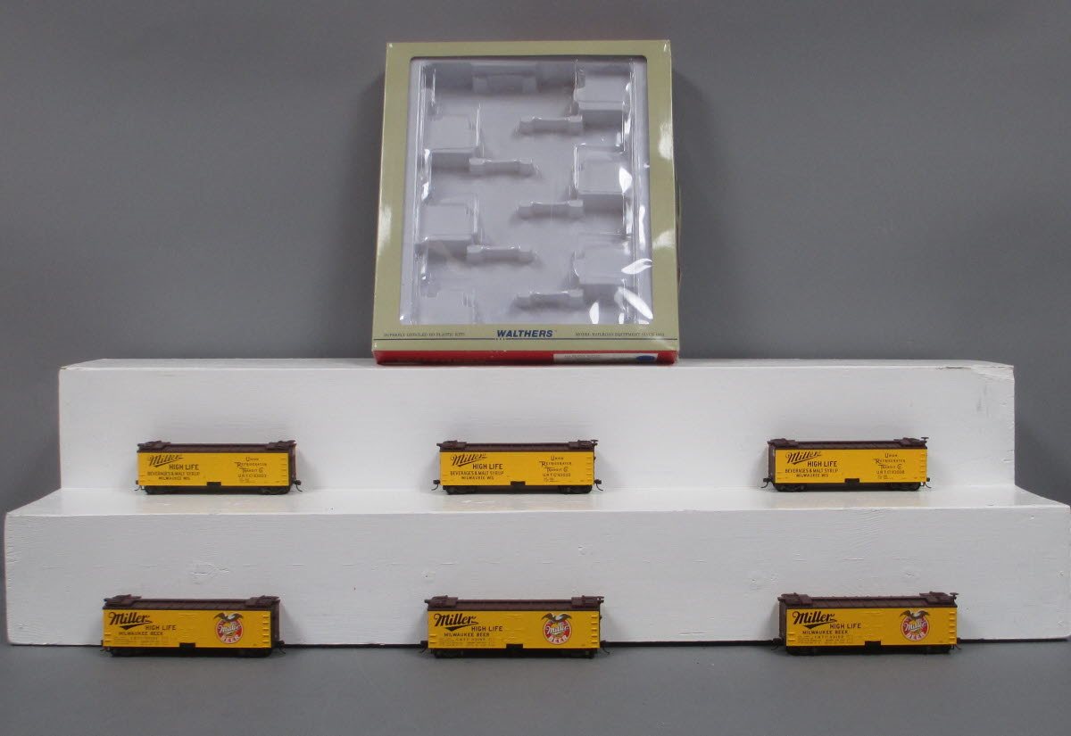 Walthers 932-959 HO Miller Brewing Company Ice Refrigerator Cars (Set of 6) LN/Box