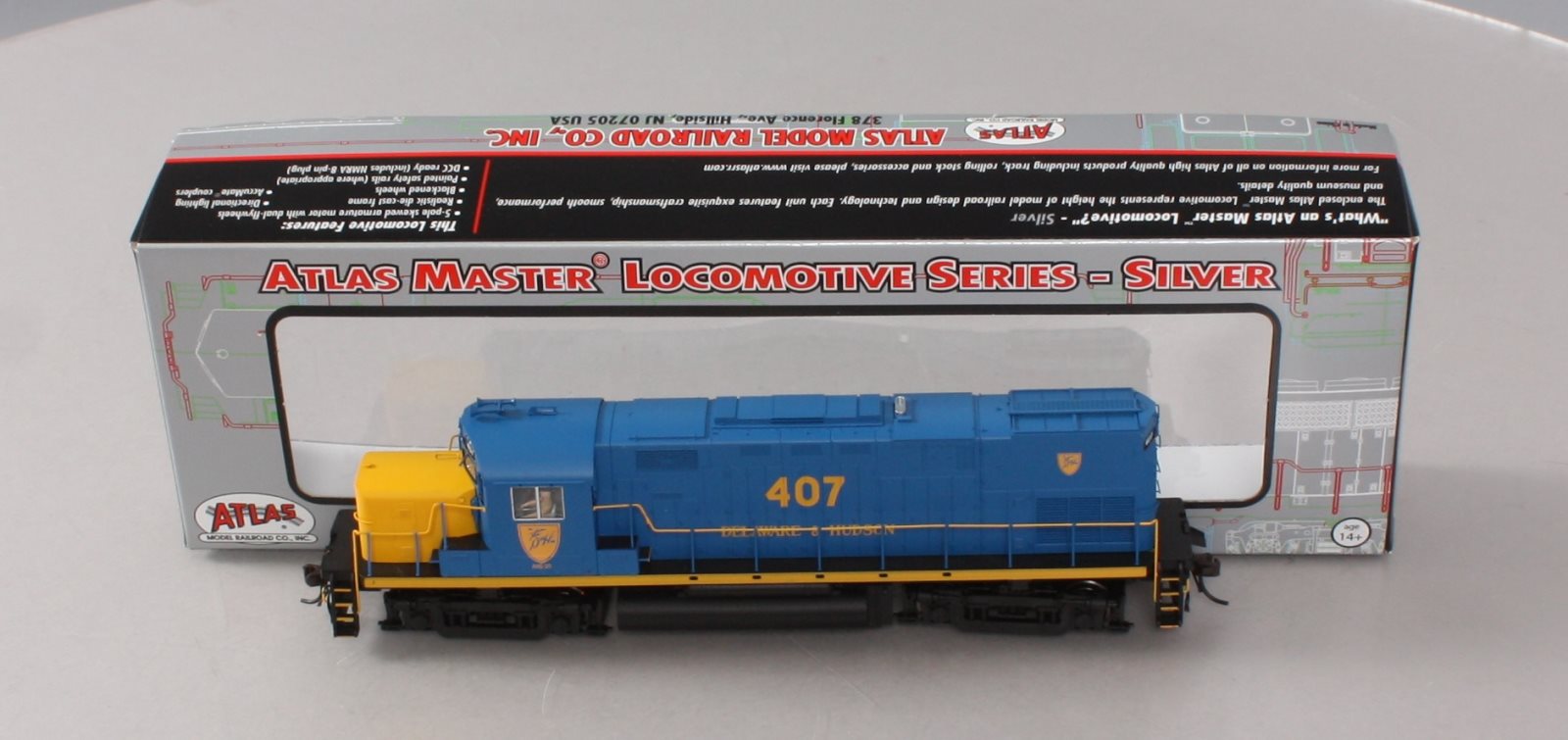 Atlas 10001190 HO Delaware & Hudson C420 Silver Locomotive #407