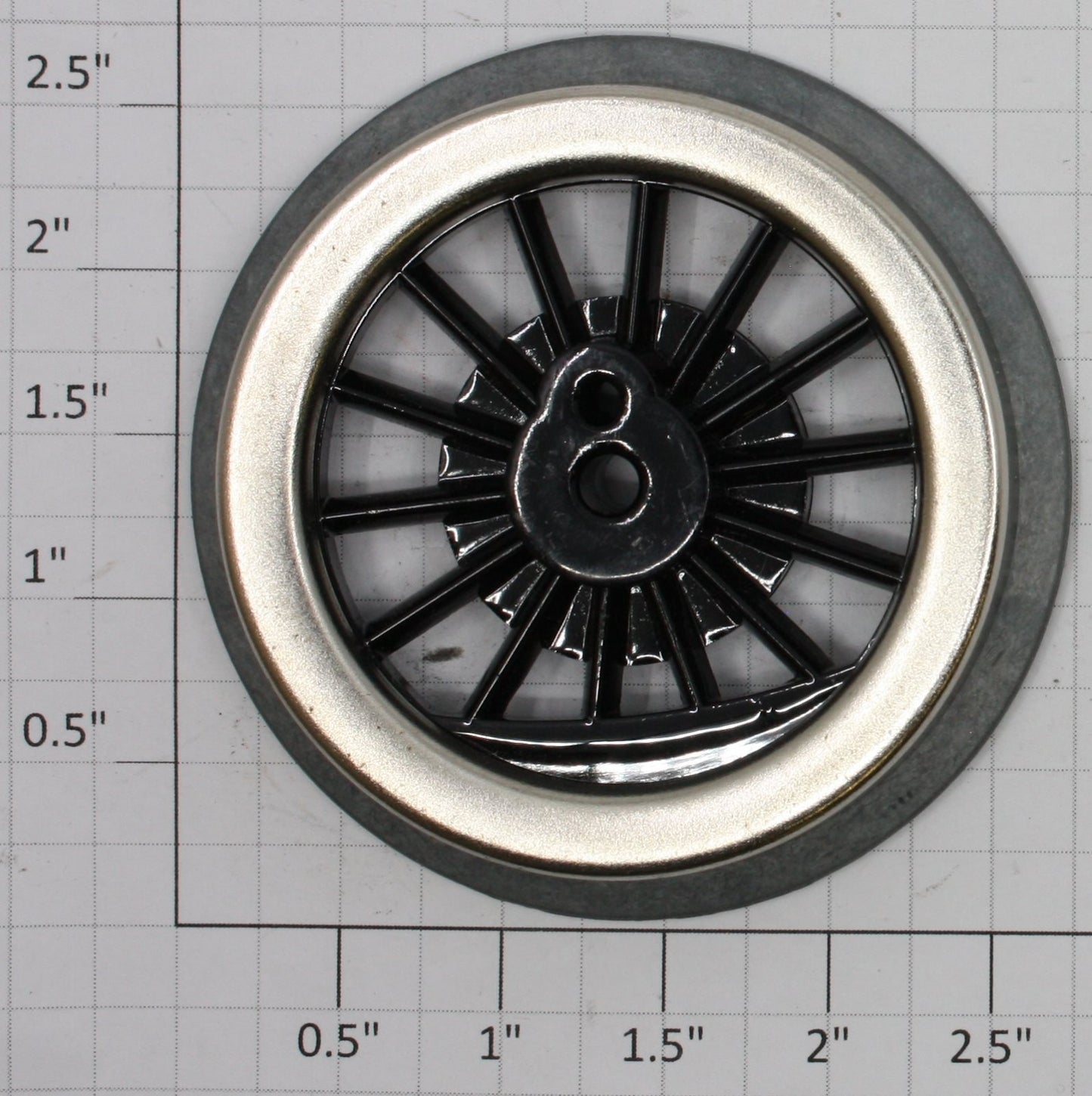 Lionel 400E-95 Black Spoked 2-3/4" Std. Gauge Steam Loco Plain Wheel