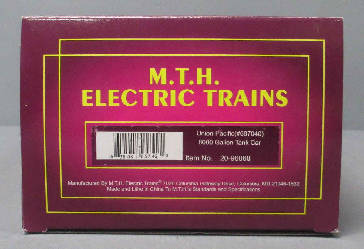 MTH 20-96068 O Gauge Union Pacific 8000 Gallon Tank Car #687040 LN/Box