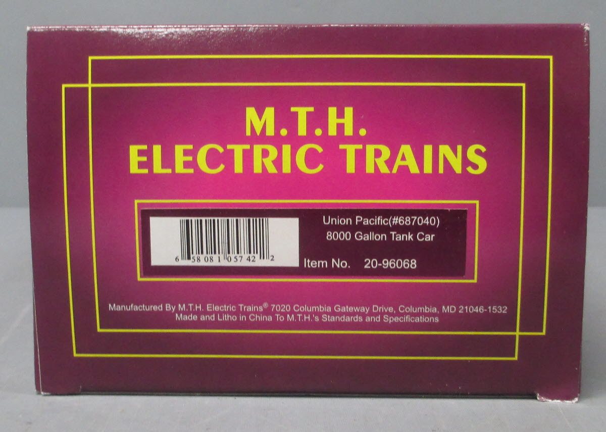 MTH 20-96068 O Gauge Union Pacific 8000 Gallon Tank Car #687040 LN/Box