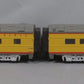 MTH 20-6638 O UP 70' Streamlined Sleeper/Diner Passenger Car Set (Set of 2) EX/Box