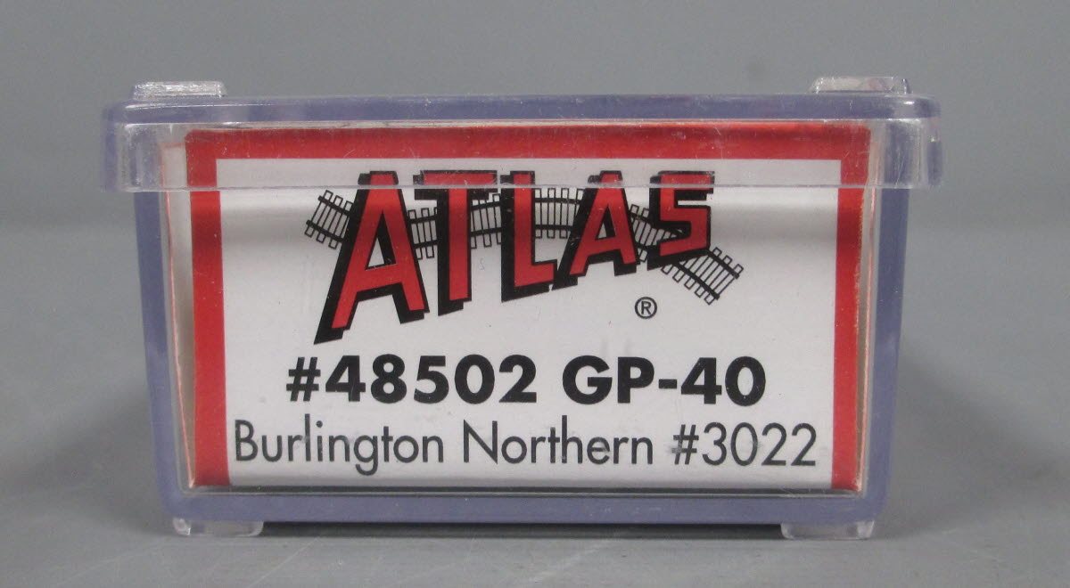 Atlas 48502 N Burlington Northern GP-40 Diesel Locomotive #3022 LN/Box