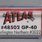 Atlas 48502 N Burlington Northern GP-40 Diesel Locomotive #3022 LN/Box