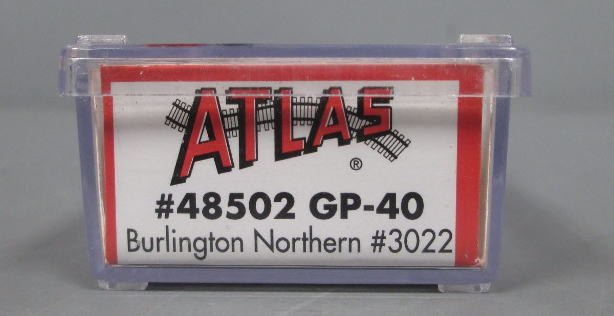 Atlas 48502 N Burlington Northern GP-40 Diesel Locomotive #3022 LN/Box