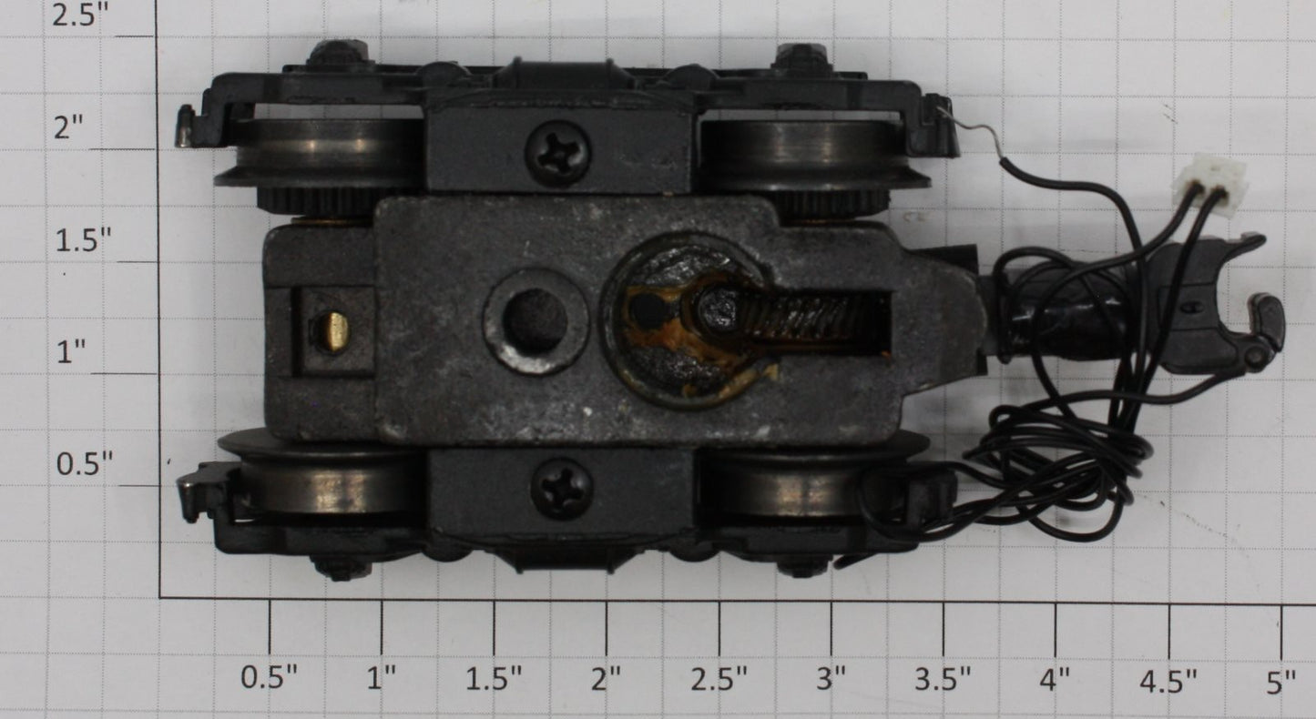 Lionel 8959-173X 4-Whl Mtr Trk / Black W/ Damaged Coil Coupler / Tmcc Nw-2