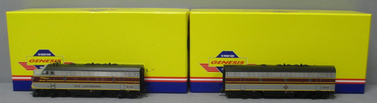 Athearn G2613 HO Erie Lackawanna F-7A/F-7B Diesel Locomotive Set #6341/#6342 LN/Box