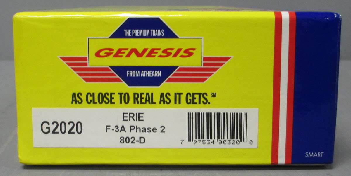 Athearn G2020 HO Scale Erie F-3A Phase II Diesel Locomotive #802-D LN/Box