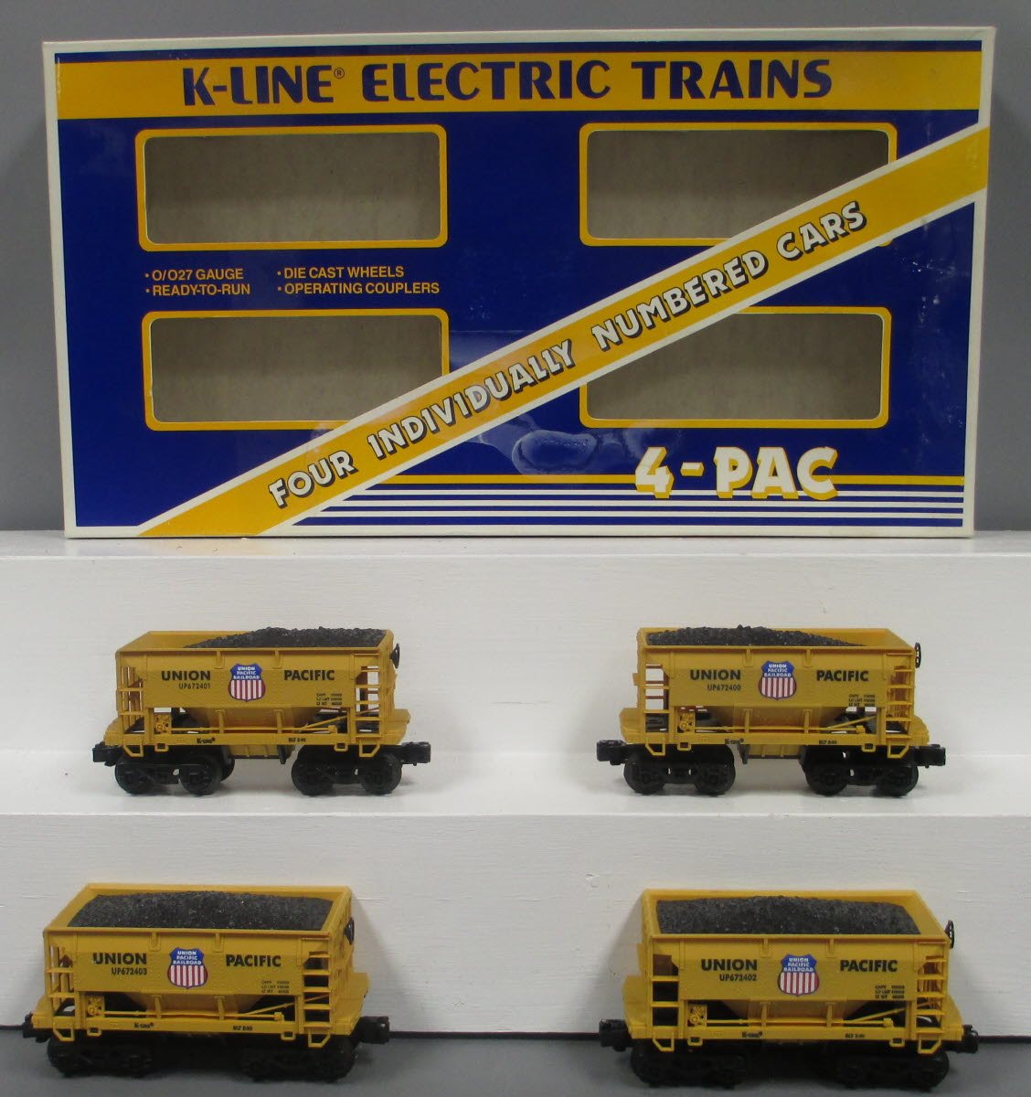 K-Line K6724A Union Pacific 4-Pack Ore Car Set w/Load LN/Box