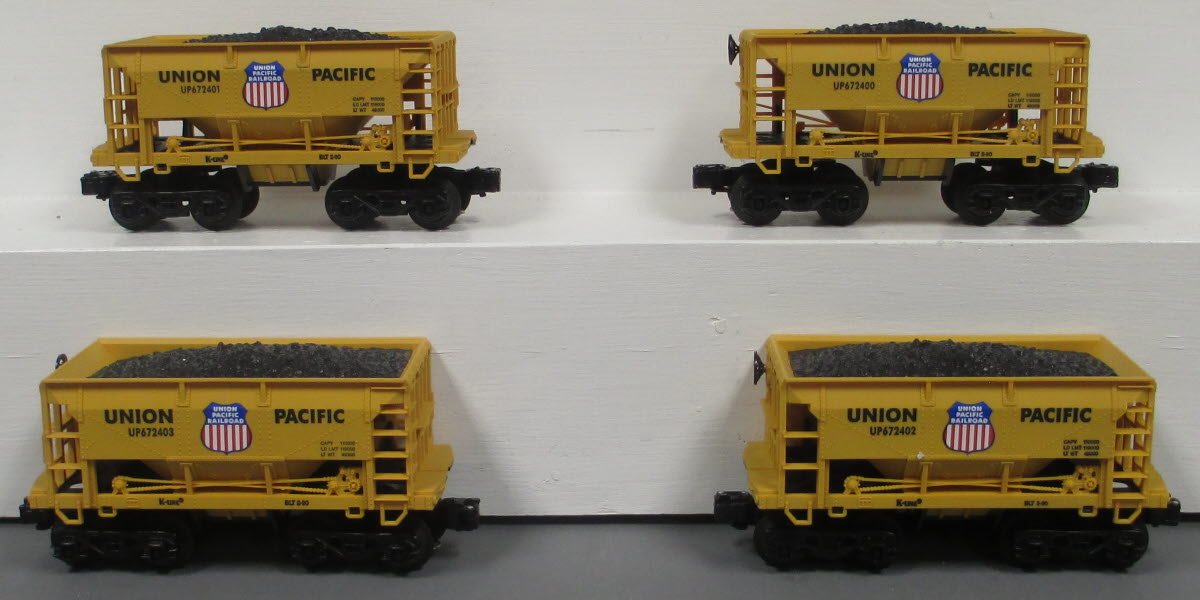 K-Line K6724A Union Pacific 4-Pack Ore Car Set w/Load LN/Box