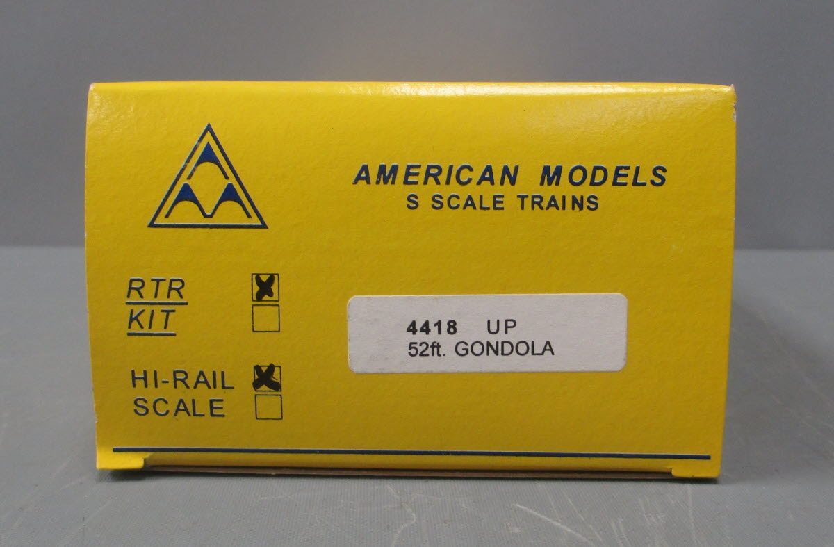 American Models 4418 S Gauge Union Pacific 52' Gondola #30901 (Hi-Rail) LN/Box