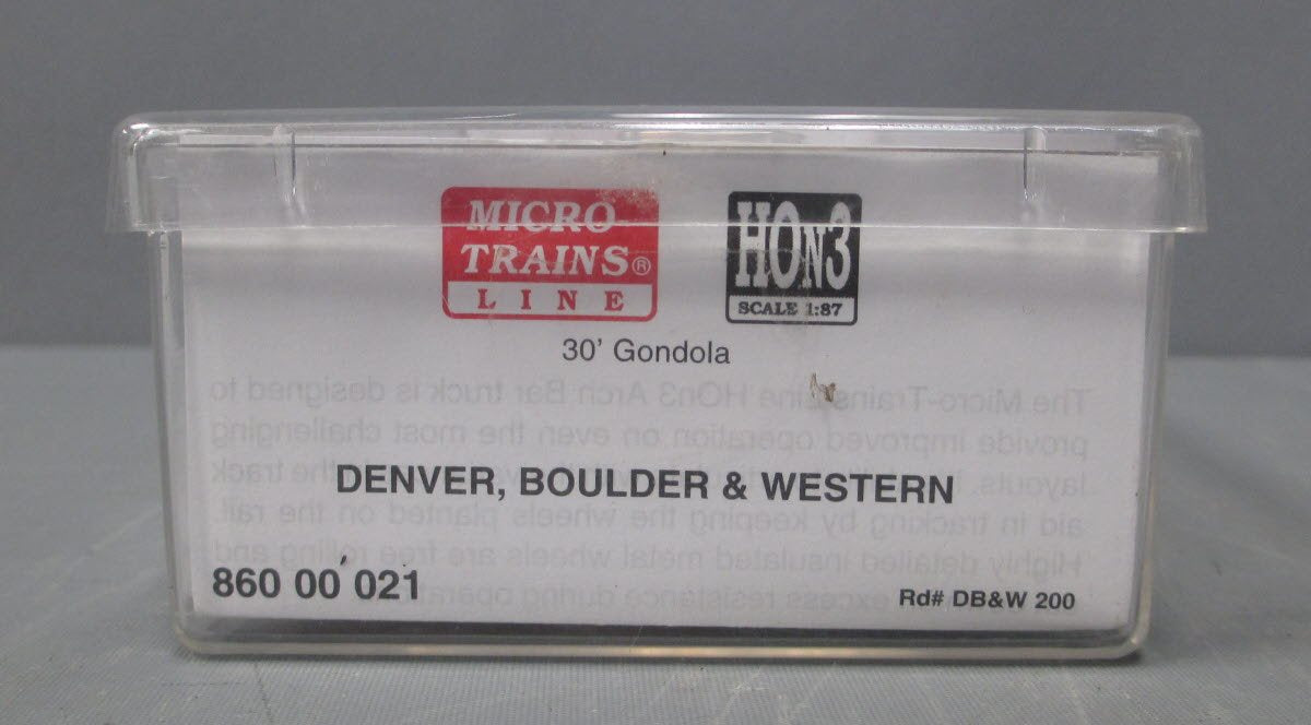 Micro-Trains 86000021 HOn30 Scale DB&W 30' Gondola Car #200- Weathered LN/Box