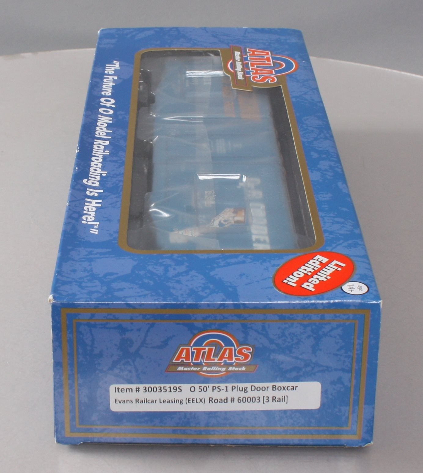 Atlas 3003519S O Evans Railcar Leasing 50' PS-1 Plug Door Boxcar #60003 (3-Rail) LN/Box