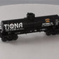 Atlas 3003828-1 O Gauge Tiona Refining Co. 8,000 Gallon Tank Car #216 (3-Rail) LN/Box