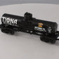 Atlas 3003828-1 O Gauge Tiona Refining Co. 8,000 Gallon Tank Car #216 (3-Rail) LN/Box