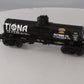 Atlas 3003828-1 O Gauge Tiona Refining Co. 8,000 Gallon Tank Car #216 (3-Rail) LN/Box