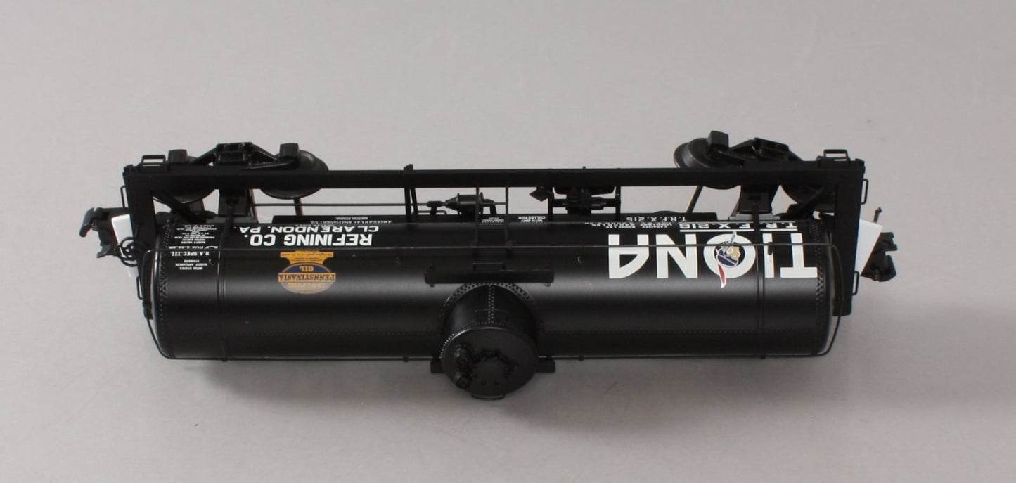 Atlas 3003828-1 O Gauge Tiona Refining Co. 8,000 Gallon Tank Car #216 (3-Rail) LN/Box