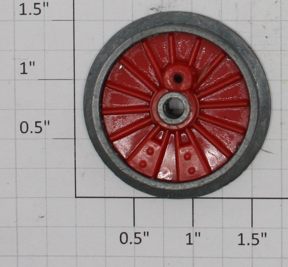 Lionel 8701-68 Red General Plain Wheel with Plastic Insert