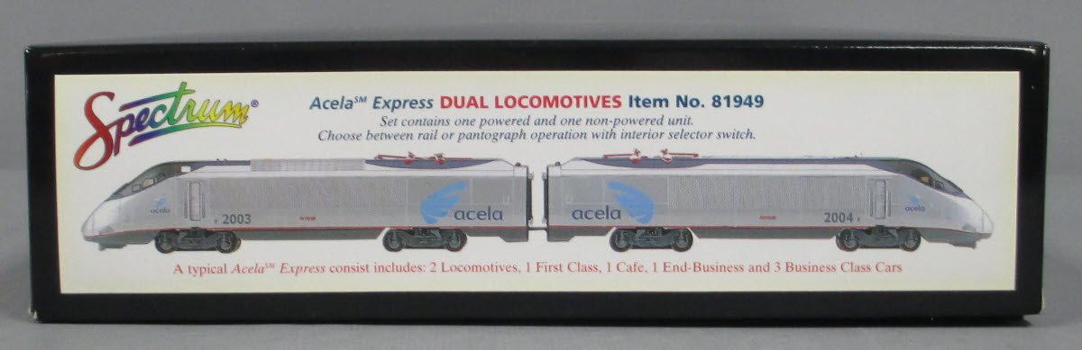 Bachmann Spectrum 81949 HO Amtrak Acela Express Electric Locomotive Set EX/Box