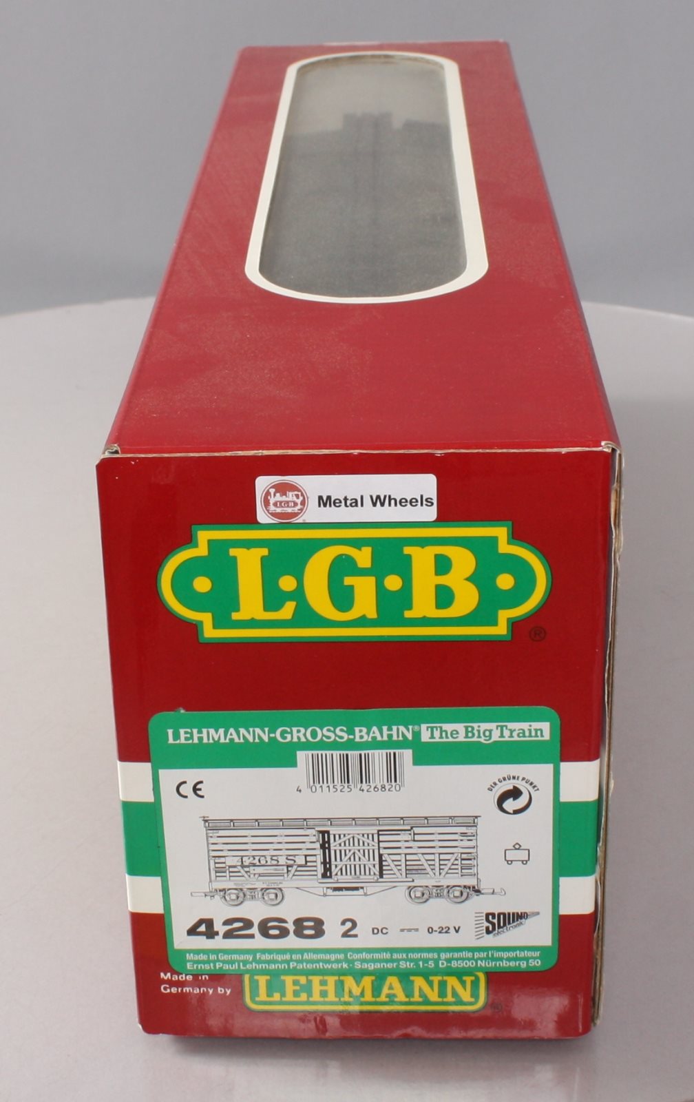 LGB 42682 G Scale D&RGW Stock Car w/Cattle Sound (Metal Wheels) LN/Box