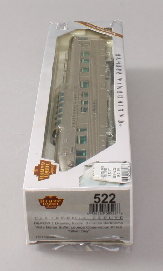 Broadway Limited 522 HO D&RGW "Silver Sky" CZ Vista Dome-Buffet #1145