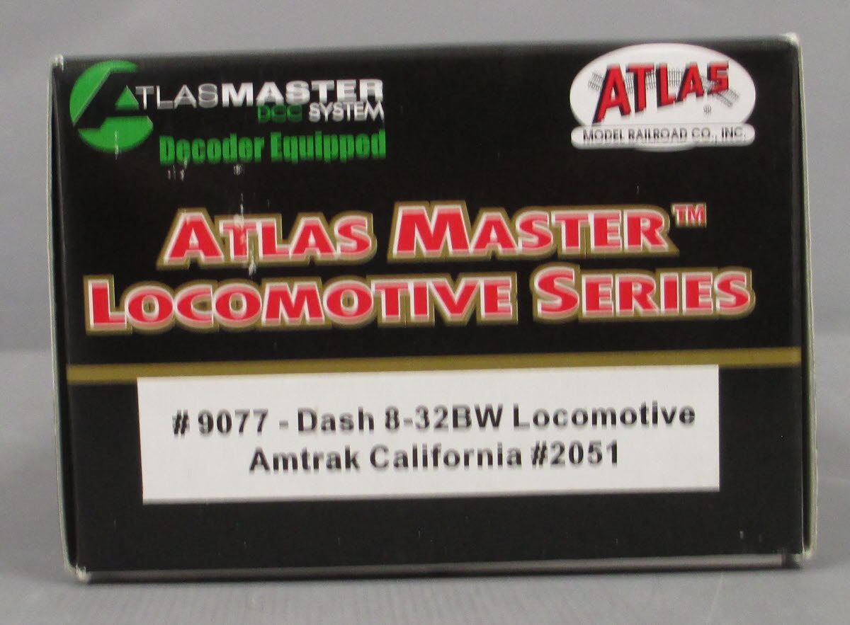 Atlas 9077 HO Amtrak California Dash 8-32BW Diesel Locomotive #2051 w/ DCC LN/Box