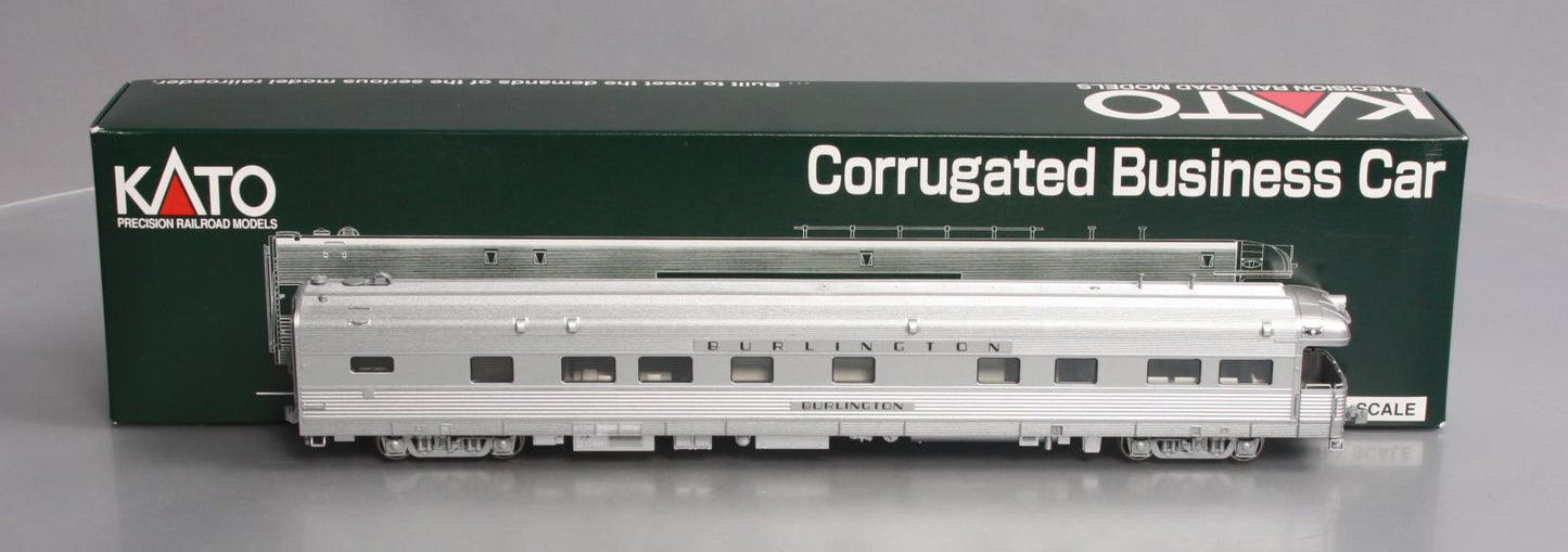 Kato 35-6003 HO Chicago Burlington & Quincy Burlington Corrugated Business Car NIB