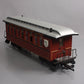 LGB 33800 G Gauge Sandy River & Rangeley Lakes Coach Car #3080 LN/Box