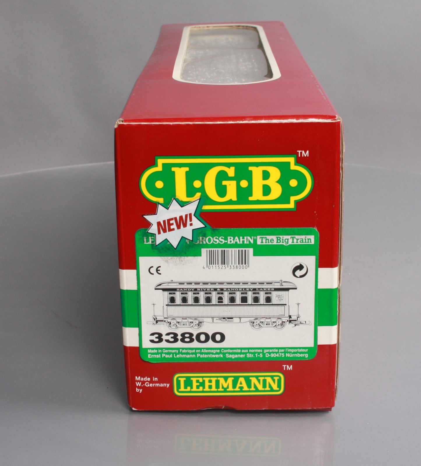LGB 33800 G Gauge Sandy River & Rangeley Lakes Coach Car #3080 LN/Box