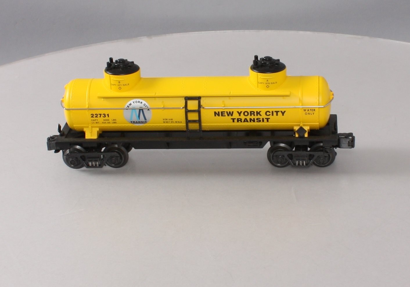 K-Line K635-8015 New York City Transit Double Dome Tank Car #22731 LN/Box