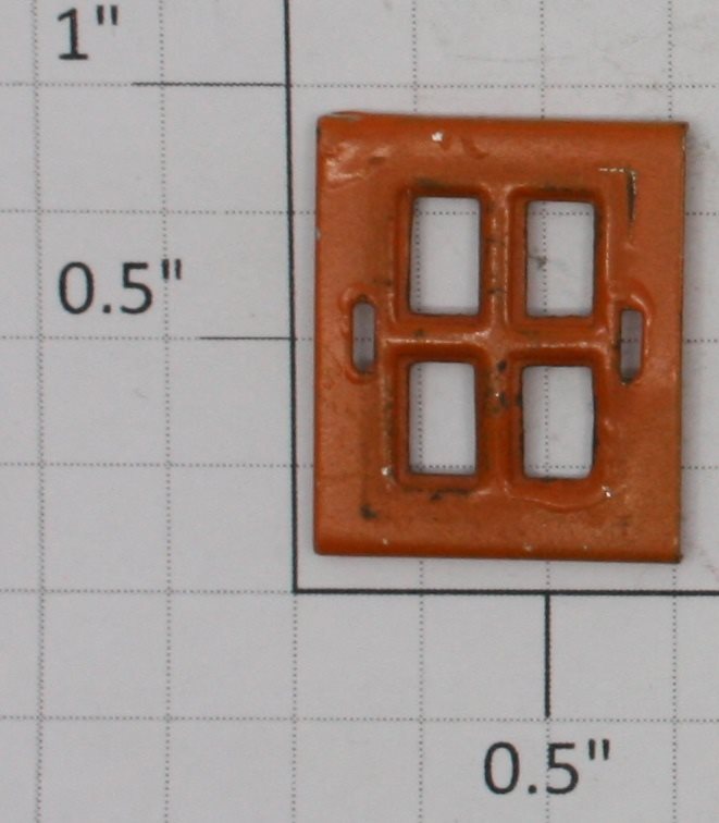 Lionel 800-75 Orange 4-Pane Metal Window