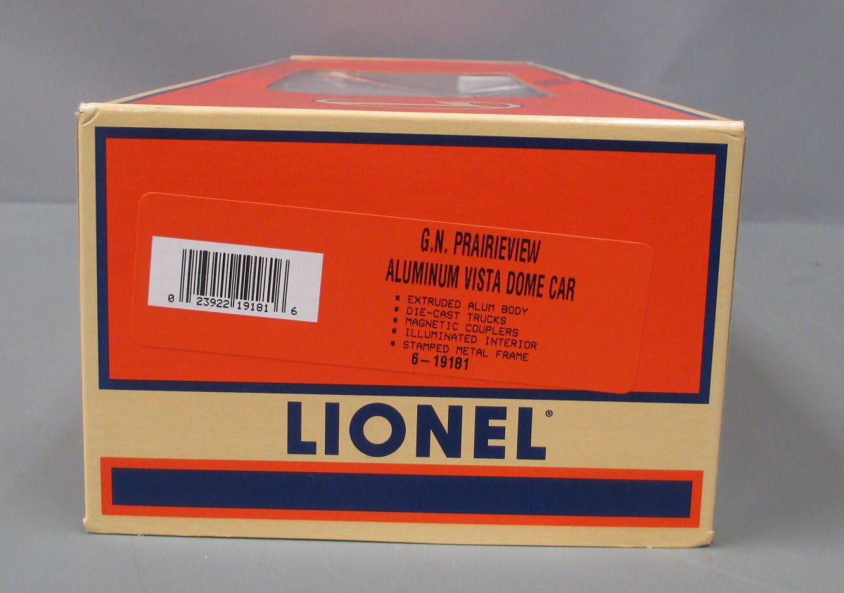 Lionel 6-19181 Great Northern "Prairie View" Aluminum Full Vista Dome Car LN/Box