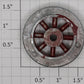 Lionel SL-95 Red Spoked Plain Wheel for 150 and 200 Series Electric Locos