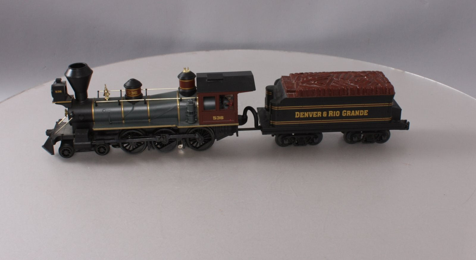 MTH 30-1376-1 O Gauge D&RG 4-6-0 Ten Wheeler Steam Engine & Tender #536 w/PS2 EX/Box