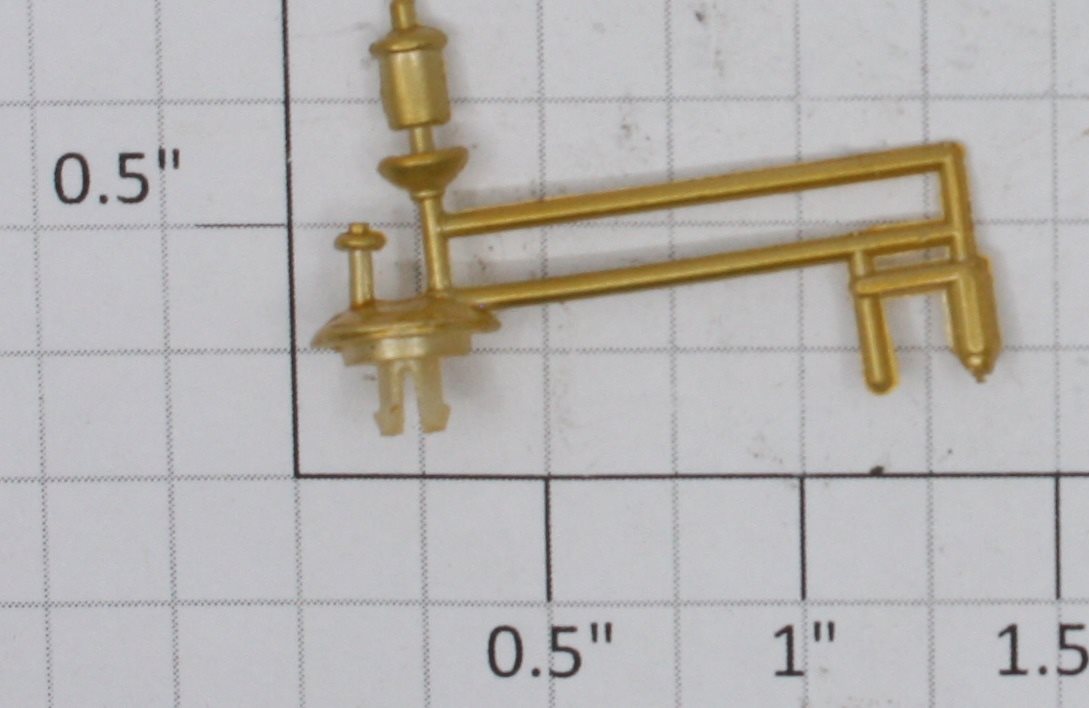 Lionel 1862-42 O Gauge Molded Plastic Ornamental General Gold Steam Whistle