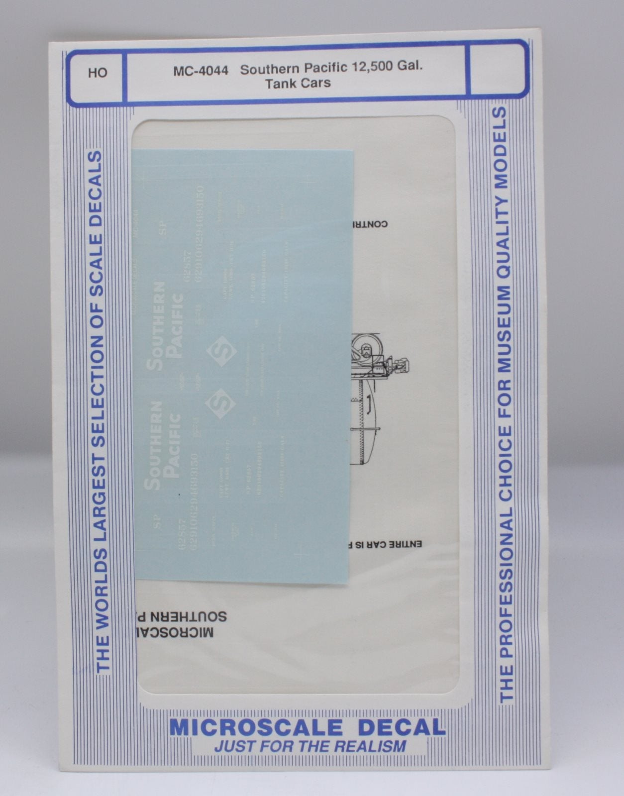 Microscale MC-4044 HO Southern Pacific 12,500 Gallon Tank Cars Decal Sheet