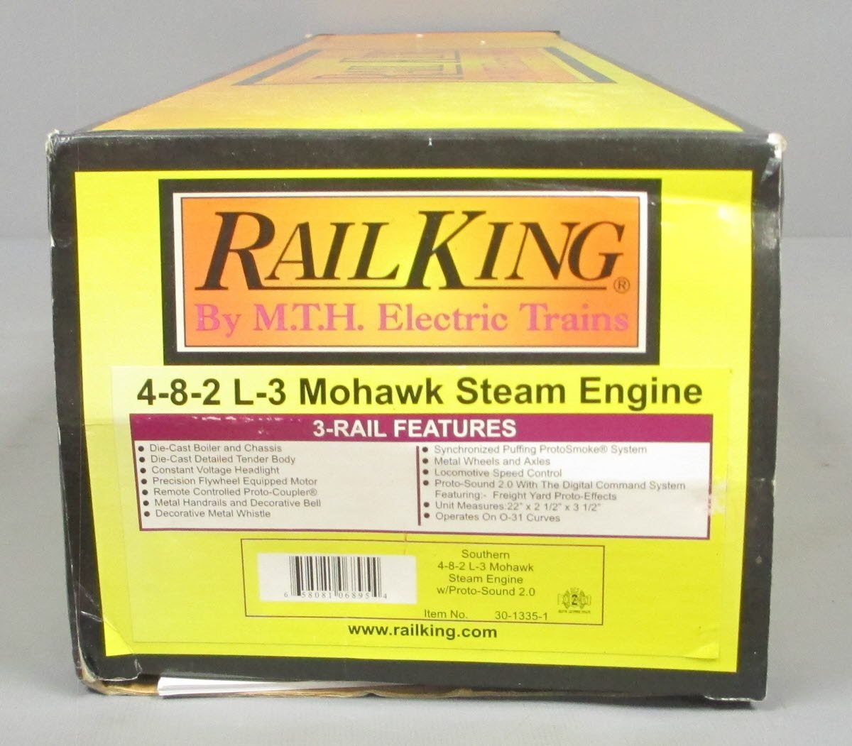MTH 30-1335-1 Southern 4-8-2 L-3 Mohawk Steam Locomotive w/PS2 #1490 LN/Box