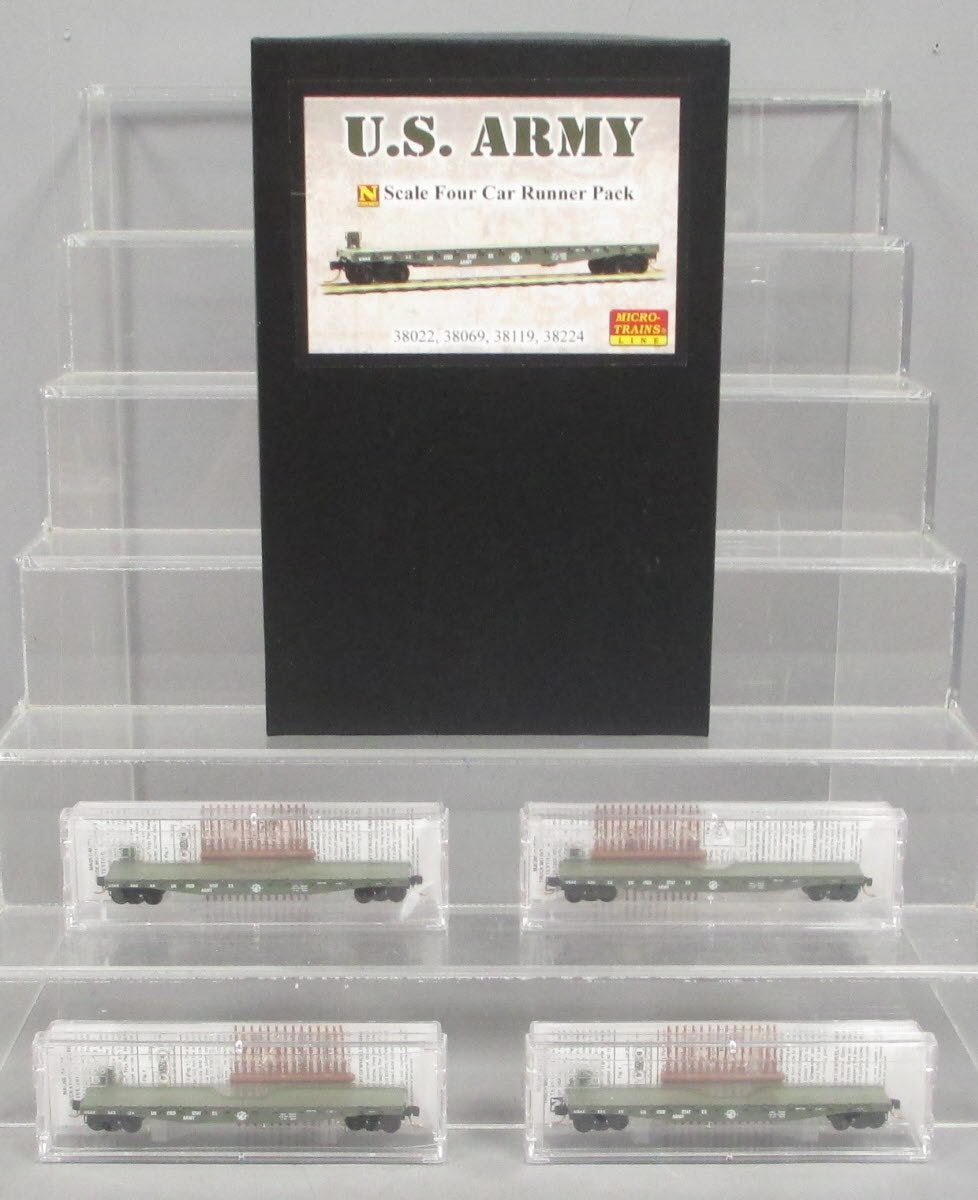 Micro-Trains 99300151 N US Army 50' Flatcar Running Pack (Set of 4) LN/Box